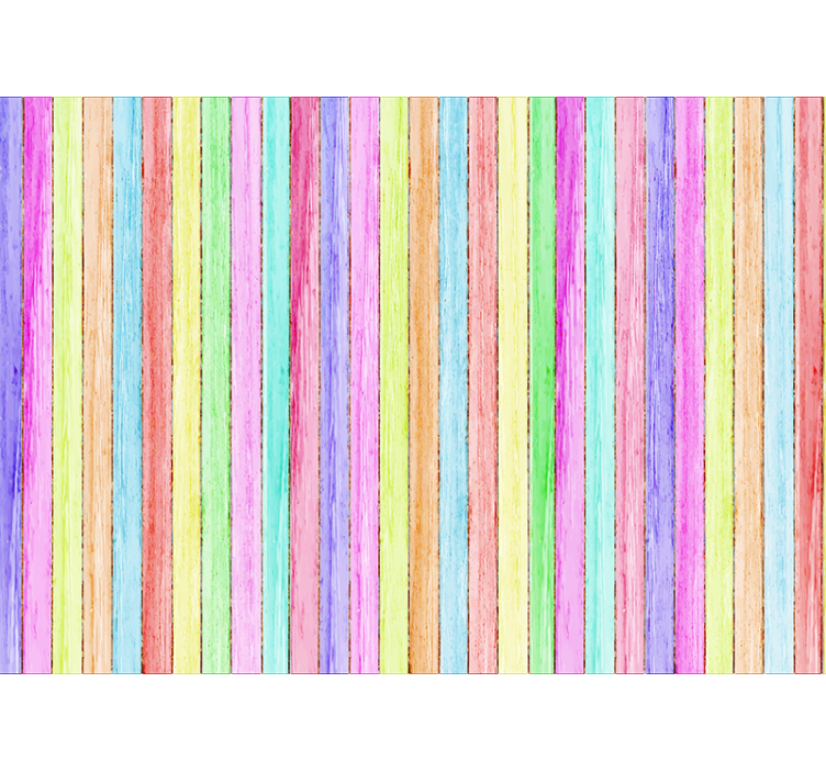 Barevná dřevěná prkna Dřevěná fototapeta - TenStickers