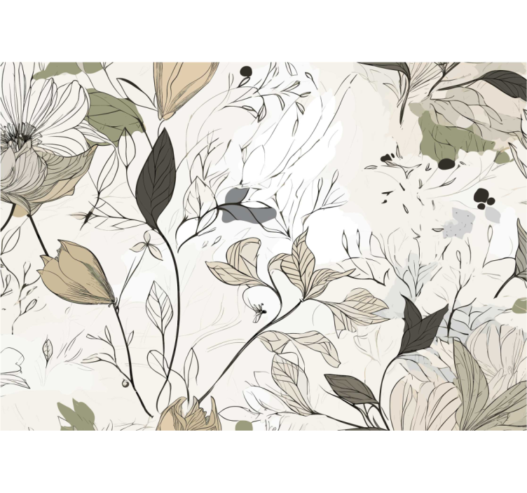 Kreslit květiny Fototapeta do koupelny - TenStickers