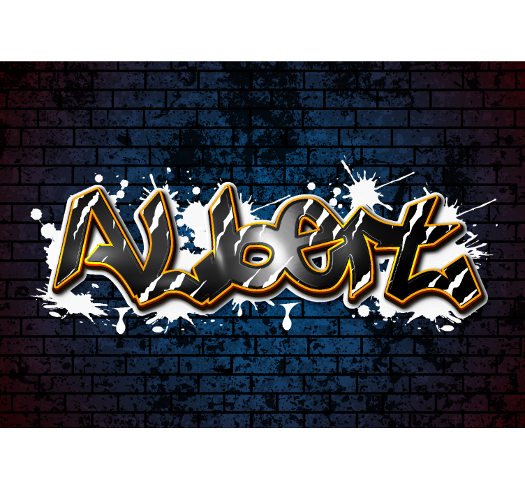 Cihlová zeď se jménem Fototapeta teenager pokoj - TenStickers