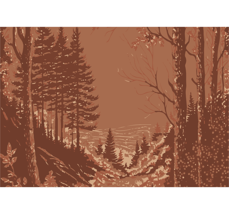 Abstraktní design přírody terracotta fototapeta - TenStickers