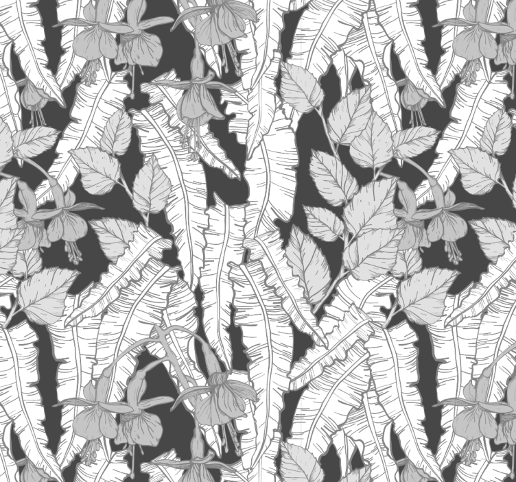 šedý design deštného pralesa Fototapeta kancelář - TenStickers