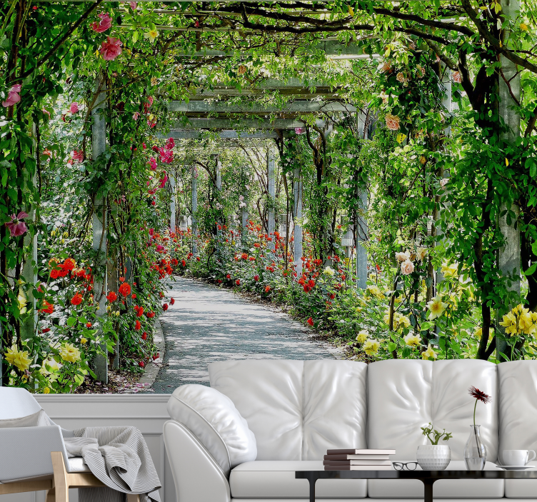 Fototapeta 3d květiny v tunelu - TenStickers