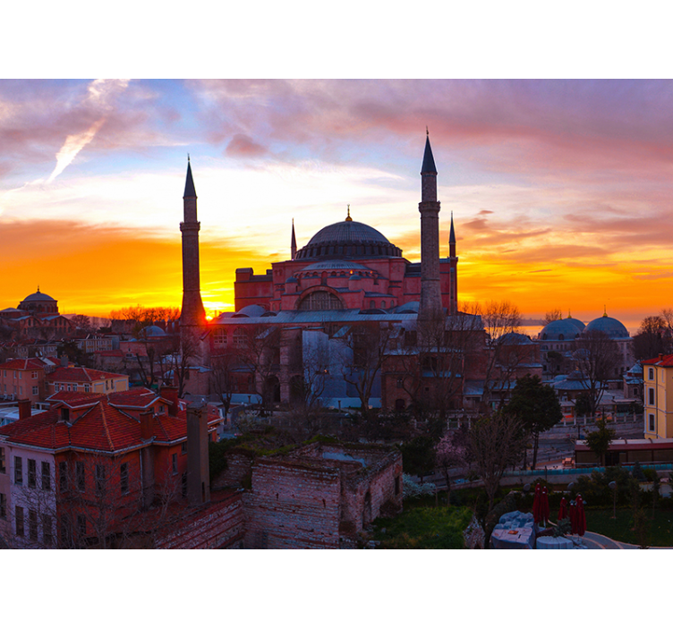 Istanbul západ slunce fototapeta - TenStickers
