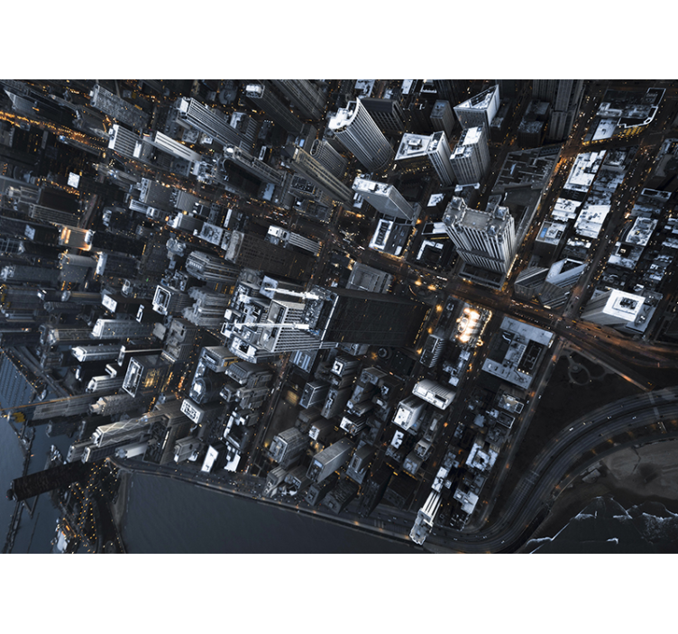 Pohled z výšky výškové fototapeta - TenStickers