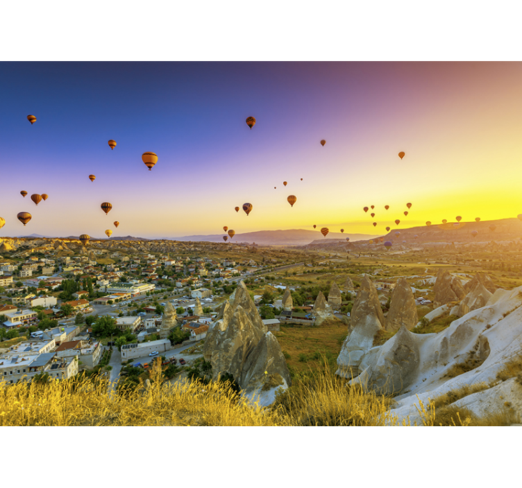 Horkovzdušné balóny nad fototapeta cappadocia - TenStickers