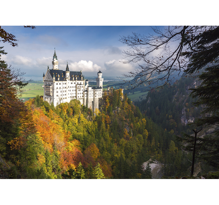 Fototapeta zámku neuschwanstein - TenStickers