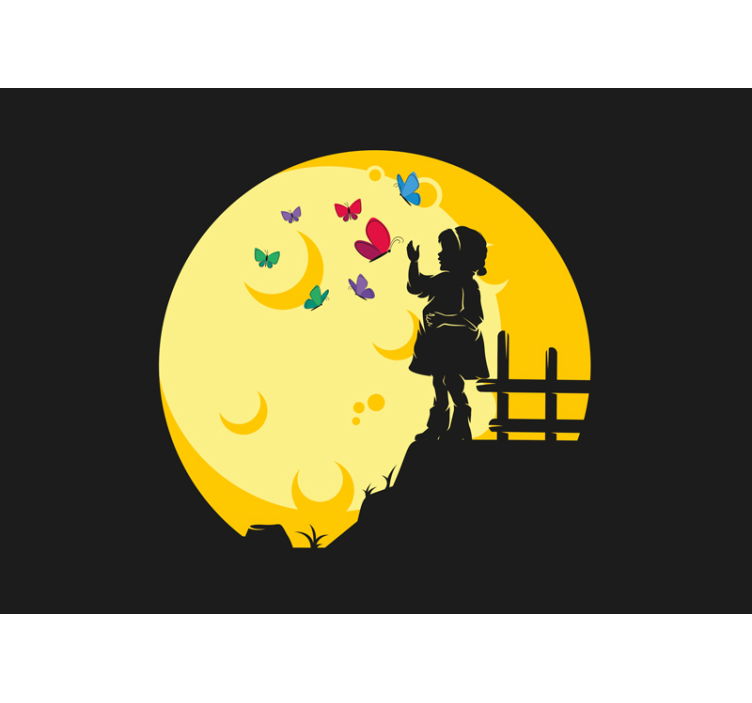 Fototapeta pro mateřské školy motýli v siluetě - TenStickers