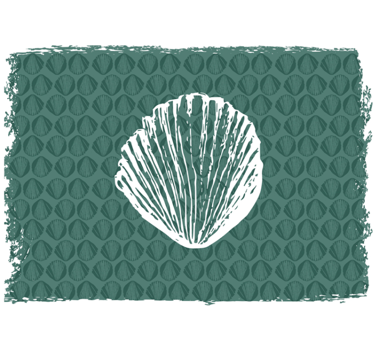 Návrh vzoru skořápky Fototapeta květiny - TenStickers