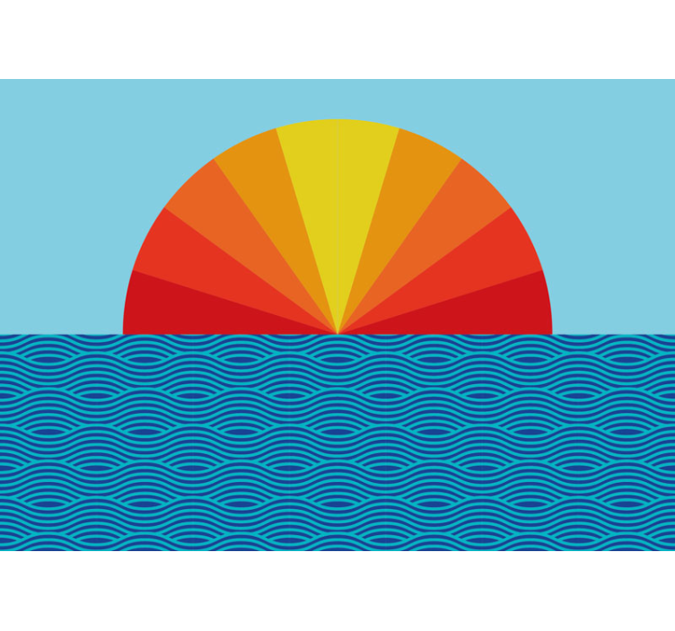 Zářivý horizontální design Fototapeta - TenStickers