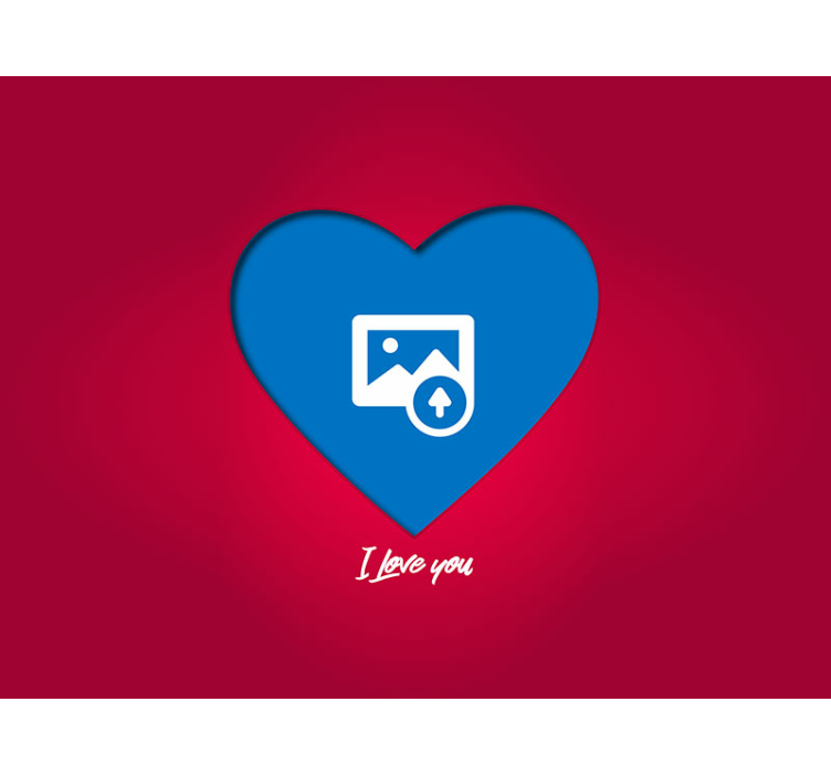 Láska rám s vlastní fototapeta - TenStickers