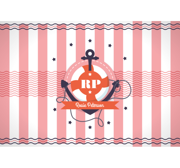 Personalizovaný námořní design Přizpůsobitelná fototapeta - TenStickers