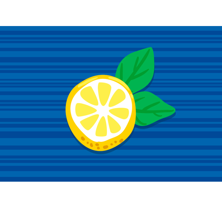 Umění plátku citronu Fototapeta květina - TenStickers