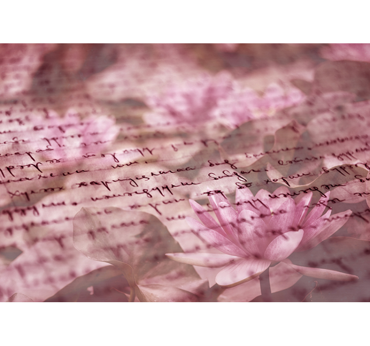 Jemný květinový skript Fototapeta květiny - TenStickers