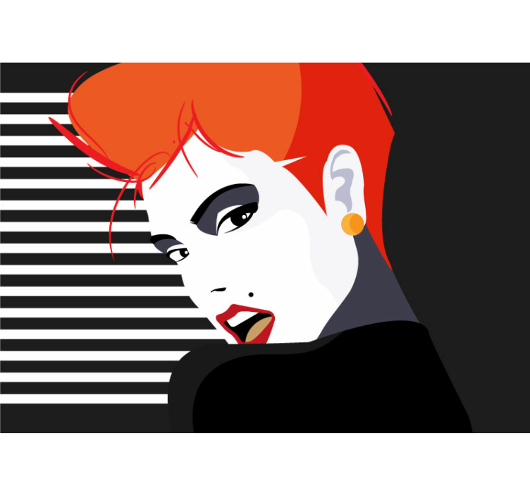 Umělecká fototapeta stylový portrétový detail - TenStickers