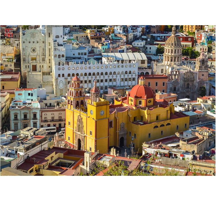 Historická žlutá katedrála Fototapeta pro město a zemi - TenStickers