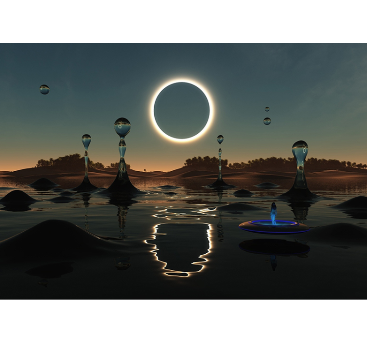 Nebeská vodní scéna Fototapeta vesmír - TenStickers