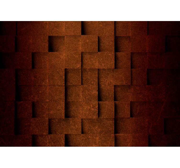 Hnědá geometrická mozaika 3d fototapeta - TenStickers