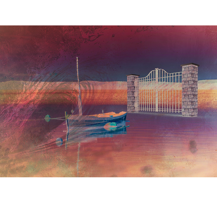 Klidná jezerní scenérie Fototapeta - TenStickers