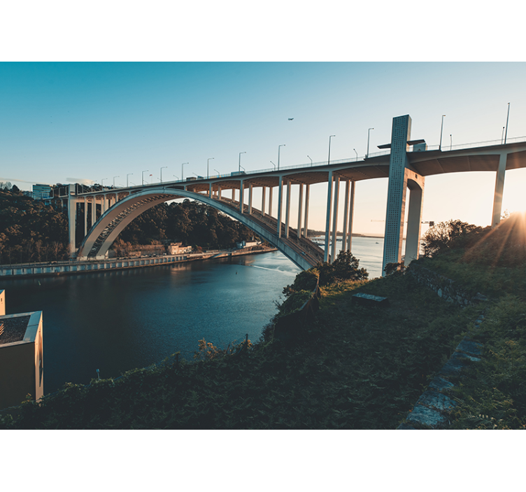 Architektonický pohled na most Fototapeta pro město a zemi - TenStickers