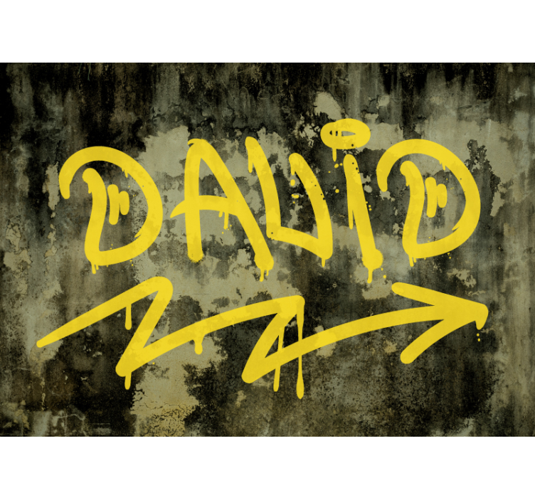 žluté pouliční umění Graffiti fototapeta - TenStickers