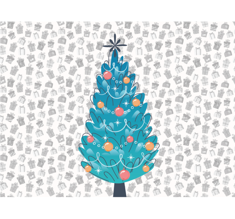 Slavnostní setkání zvířat Vánoční fototapeta - TenStickers