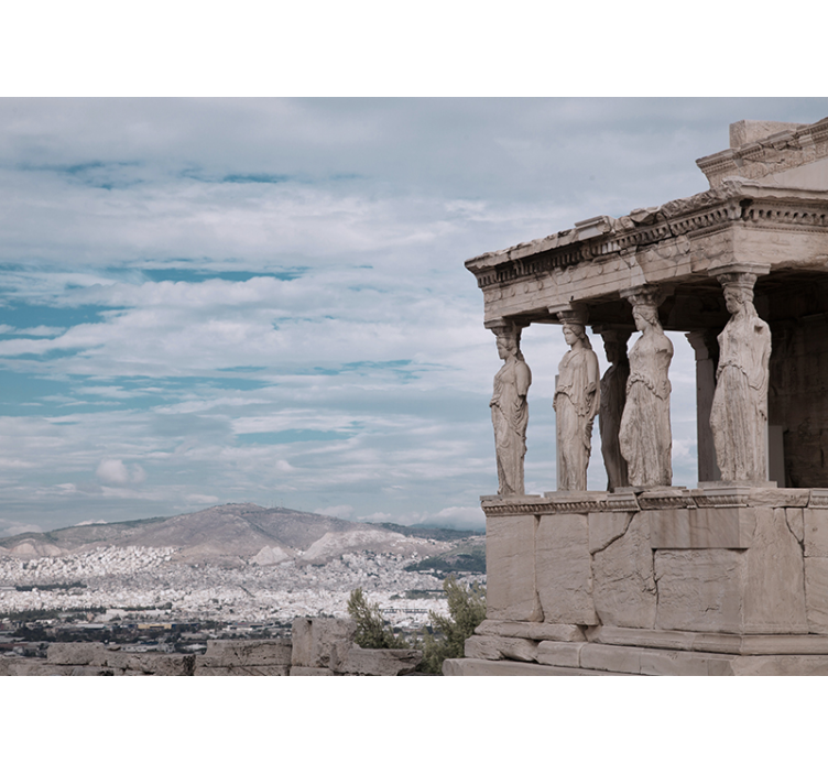 Pohled na starověké atény Fototapeta pro město a zemi - TenStickers