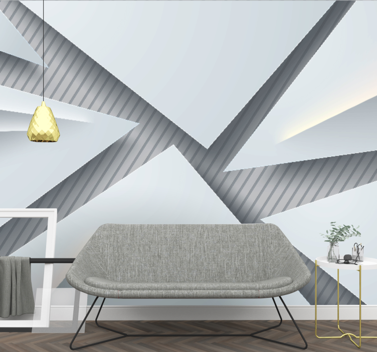 Abstraktní fototapeta geometrické vrstvené tvary - TenStickers