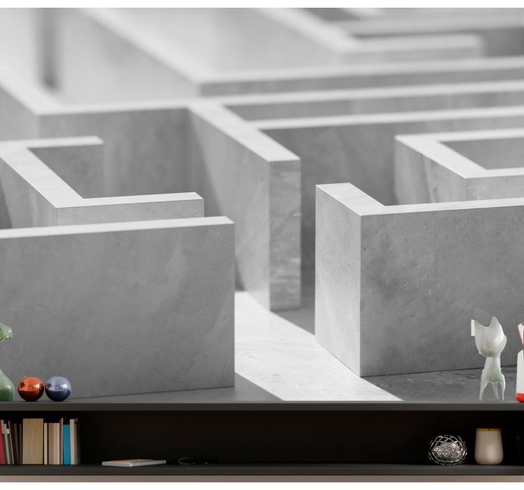 Bílá bludiště moderní 3d fototapeta - TenStickers