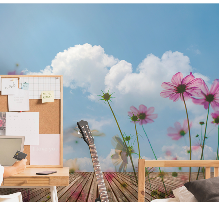 Cesta s moukou do nebe moderní fototapeta - TenStickers