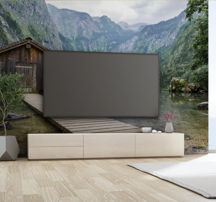 Chata v nástěnné malbě - TenStickers