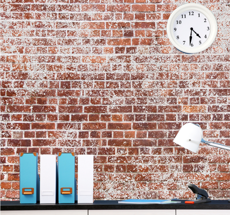 Cihla fototapeta texturovaná červená zeď - TenStickers