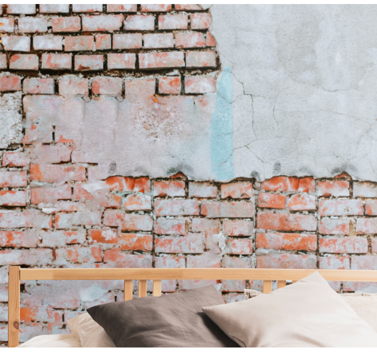 Cihlová a betonová fototapeta - TenStickers