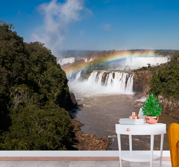 Duha vodopádů iguazu Horská fototapeta - TenStickers