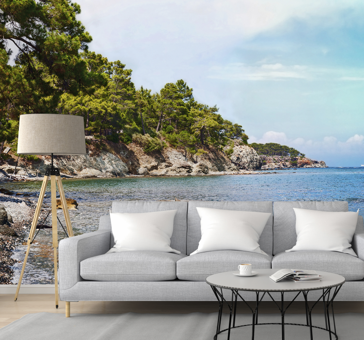 Antalya pláž mořská zeď fototapeta - TenStickers
