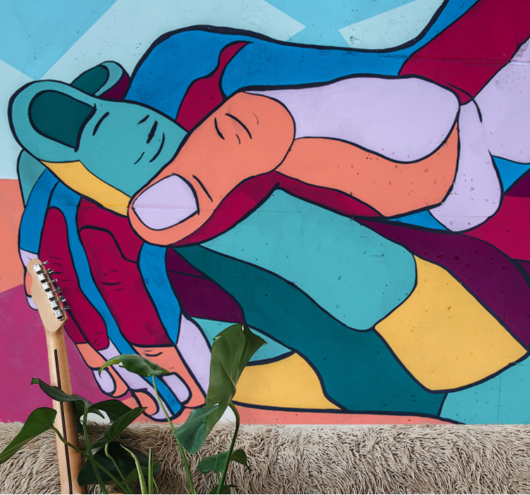 Fototapeta barevné objetí rukou - TenStickers