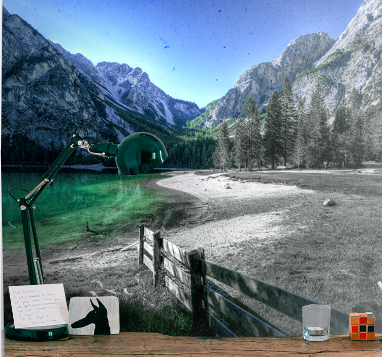 Fototapeta klid horského jezera - TenStickers