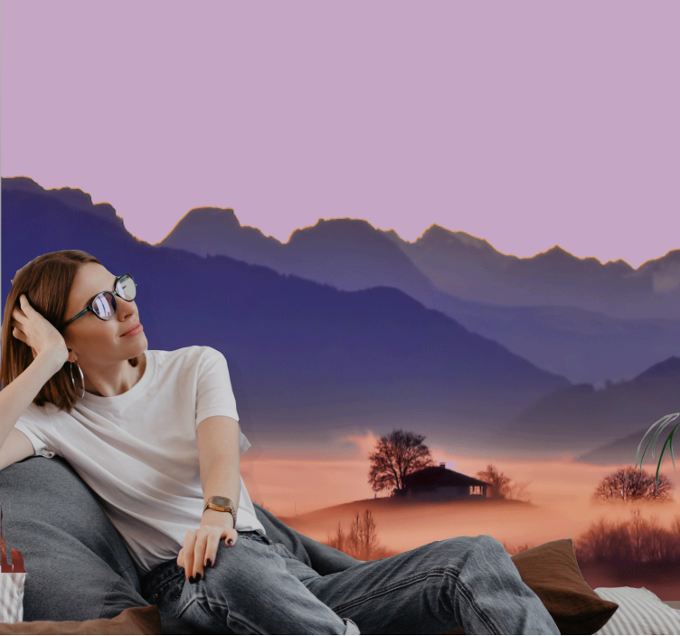 Fototapeta klidná horská krajina - TenStickers