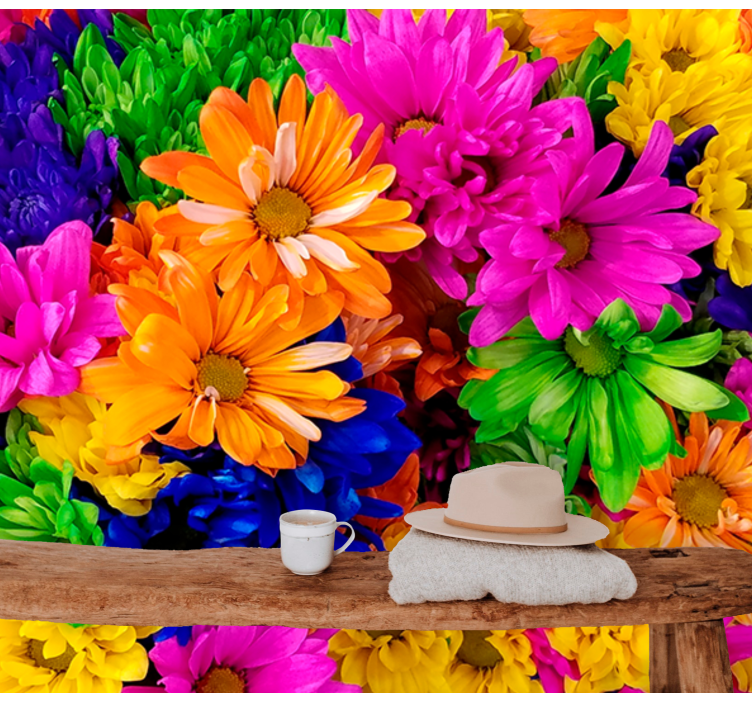 Fototapeta květiny barevné botanické uspořádání - TenStickers