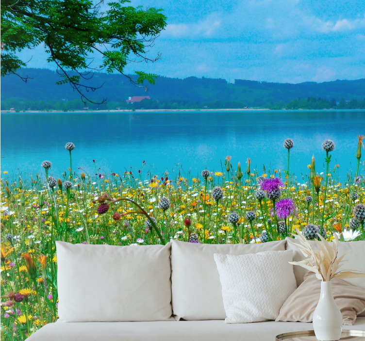 Fototapeta květiny vzkvétající louka - TenStickers