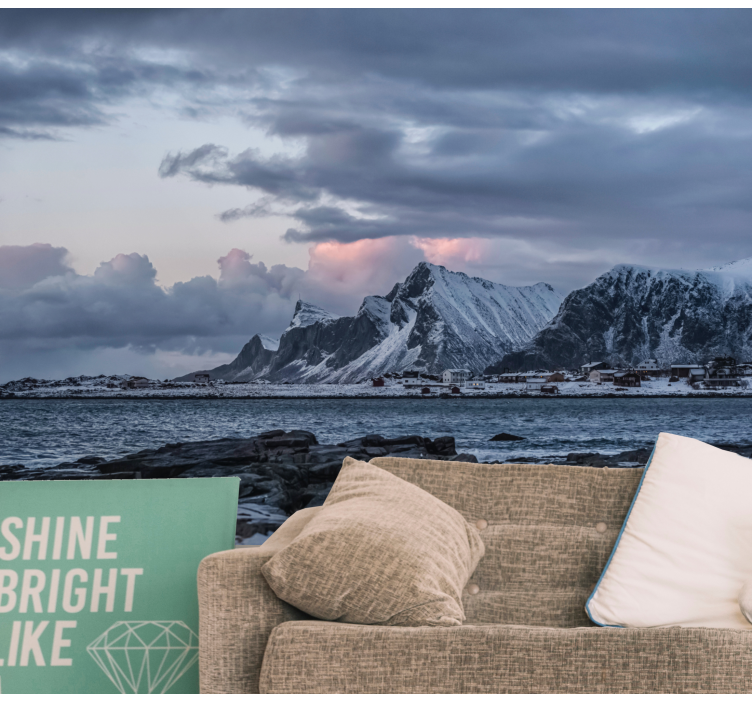 Fototapeta ledové vrcholky hor - TenStickers