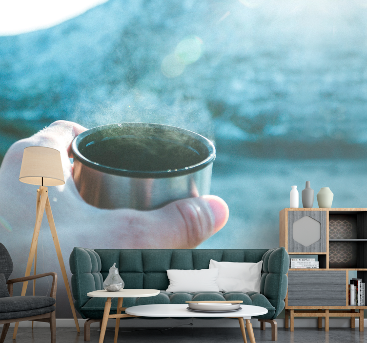 Fototapeta lidí s nápojem v ruce - TenStickers