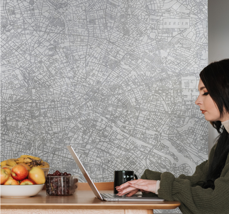 Fototapeta obrazy na zeď podrobná mapa berlína - TenStickers