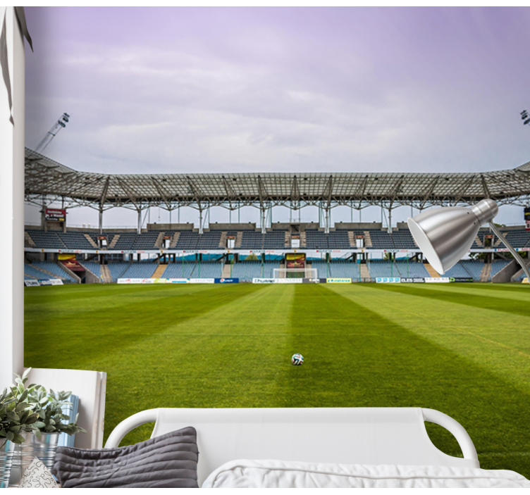 Fototapeta pro město a zemi fotbalové hřiště - TenStickers