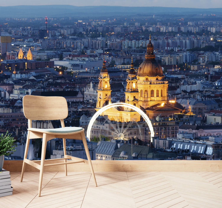 Fototapeta pro město a zemi historický noční budapešť - TenStickers