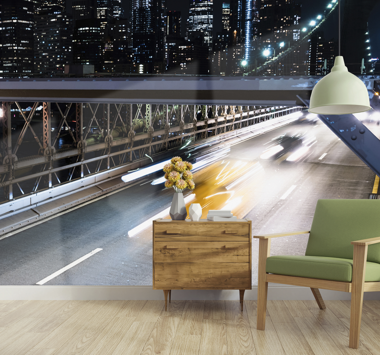 Fototapeta pro město a zemi noční světla města - TenStickers