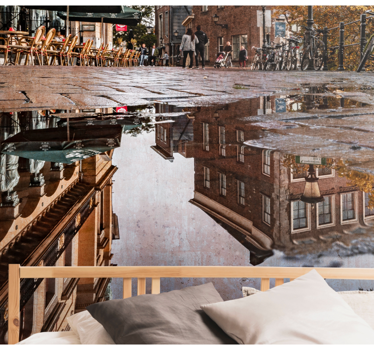 Fototapeta pro město a zemi odrazy ve městě - TenStickers