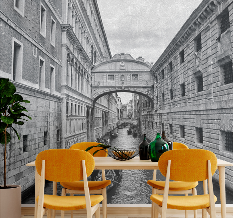 Fototapeta pro město a zemi pohled na benátskou vodní cestu - TenStickers