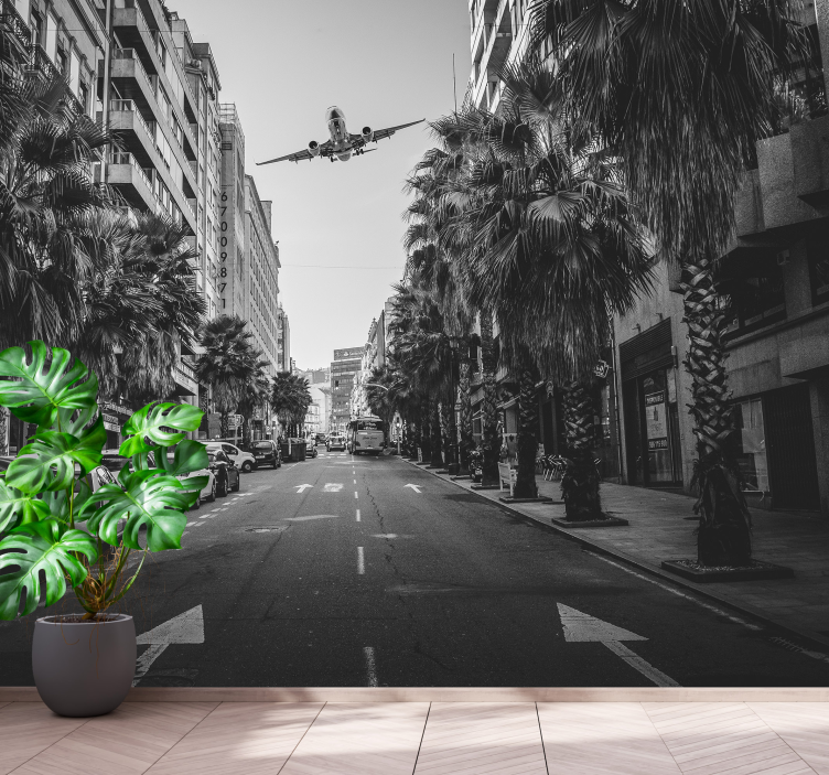 Fototapeta pro město a zemi vzdušný pohled na město - TenStickers