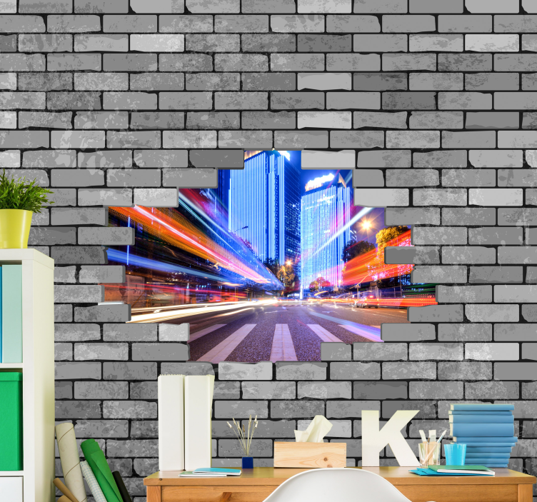 Fototapeta pro město a zemi Živá městská scéna - TenStickers