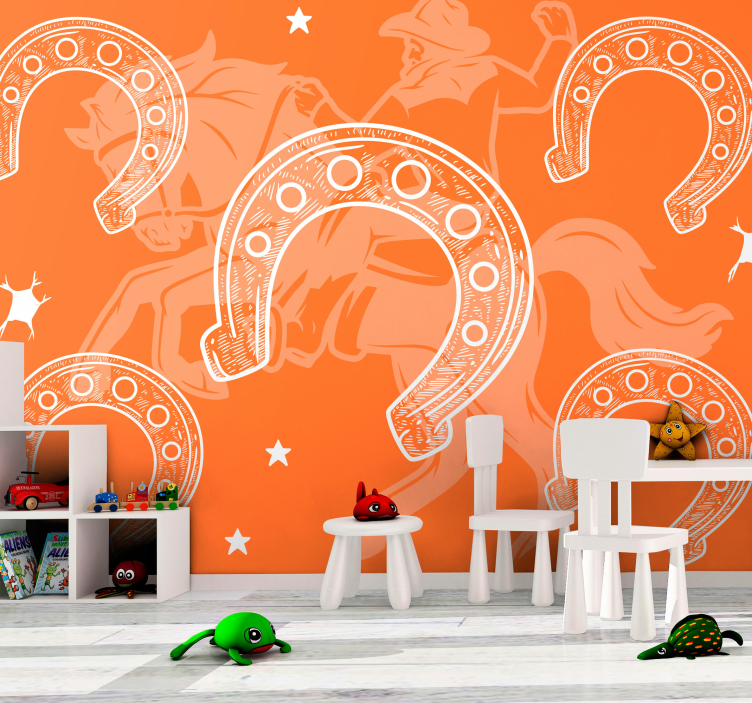 Fototapeta vozidel s rodeo scénou podkovy - TenStickers